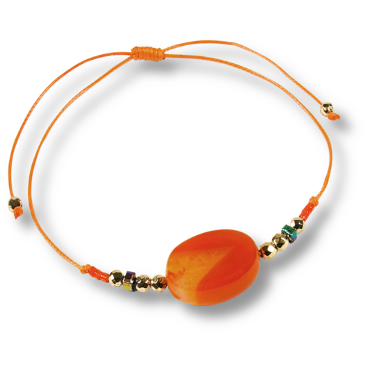 Agate Stone oval - Orange