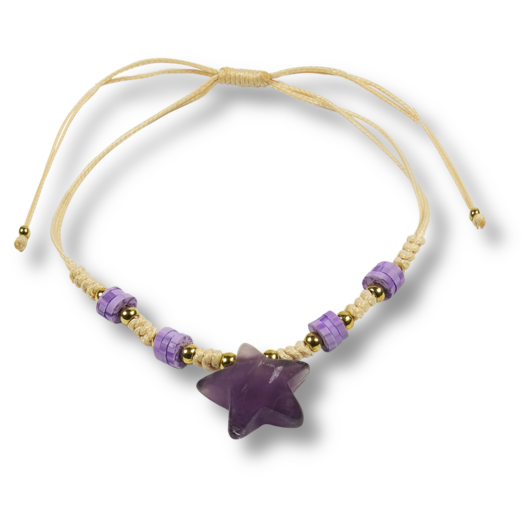 Agate Stone Star - Purple